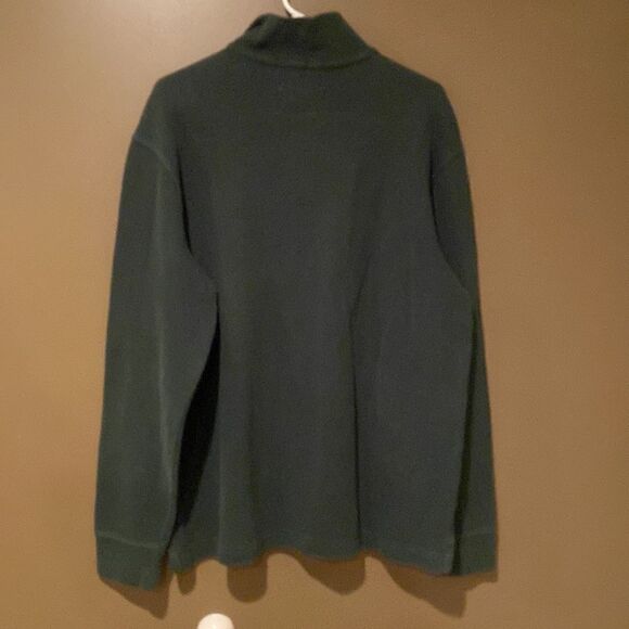 Polo Ralph Lauren Half Zip Green Pullover French Rib Polo Pony Sweatshirt - Picture 6 of 7